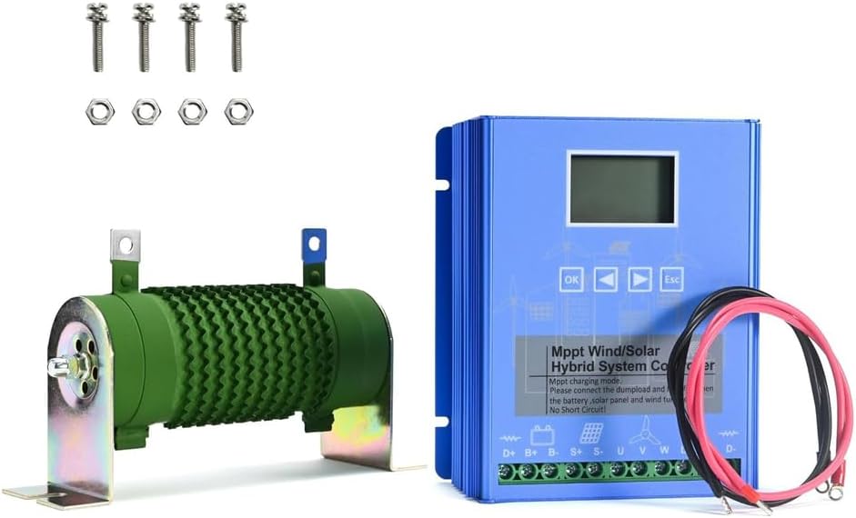 10000W Wind and Solar Complementary Controller Regulator, with Dump Load 12V 24V 48V Off Grid Wind Solar Controller for Home, Boat, Street Light