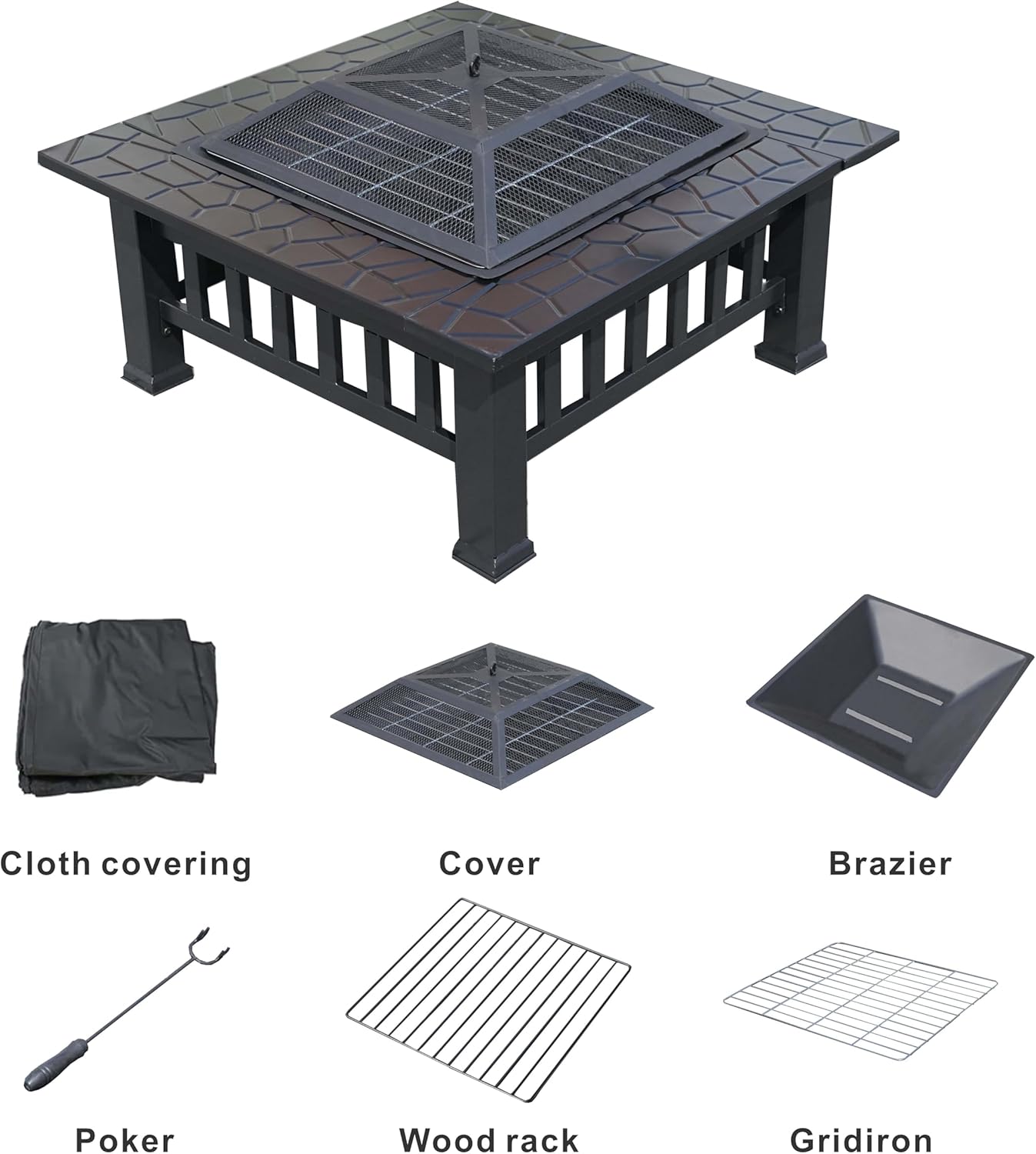 Fire Pit Table (Black)
