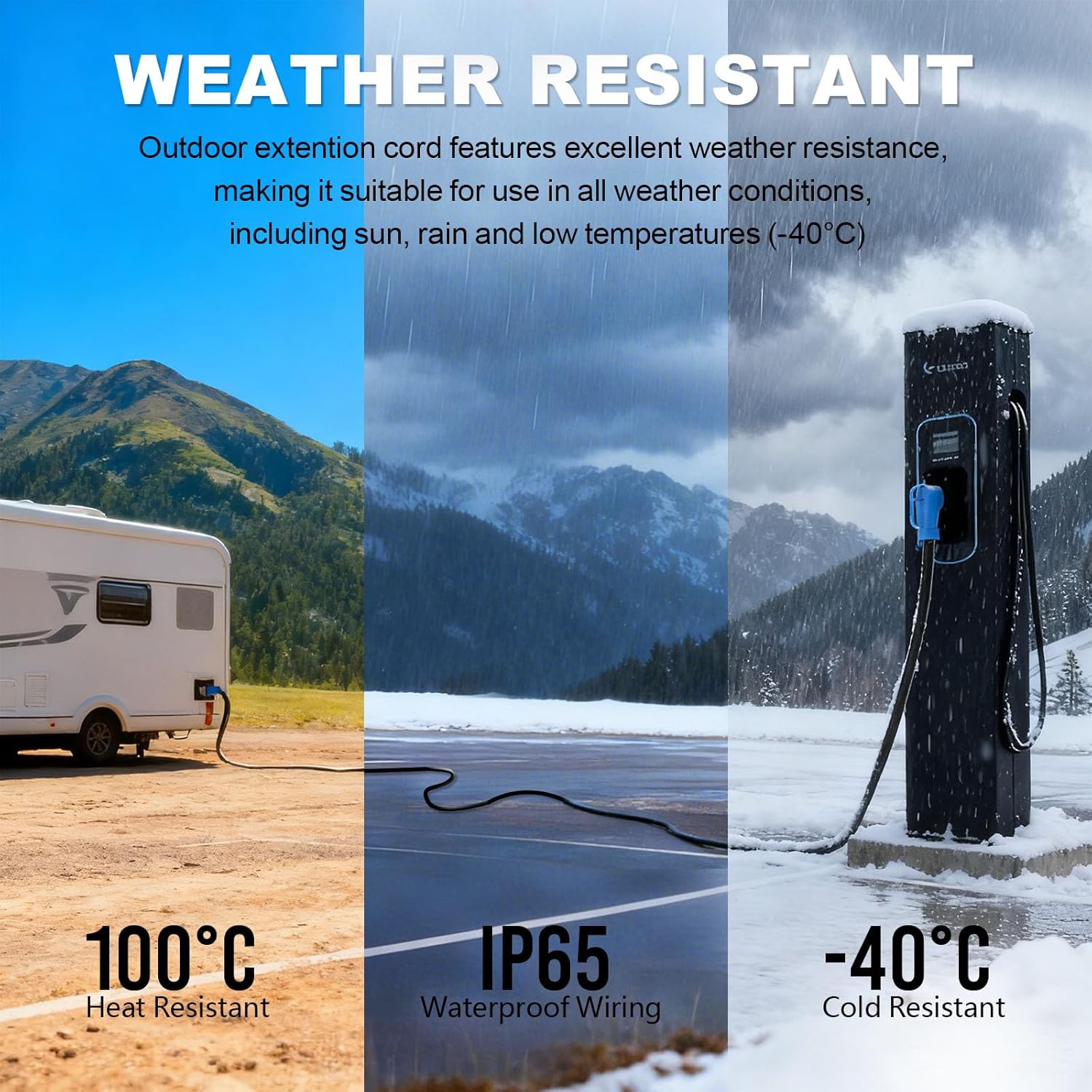 50 Amp Generator Cord, 25FT RV Extension Cord with Twist Lock, 4 Prong NEMA 14-50P to SS2-50R, Heavy Duty 6/3+8/1 Gauge STW Wire Cable for Camper & House, ETL Listed (25FT)