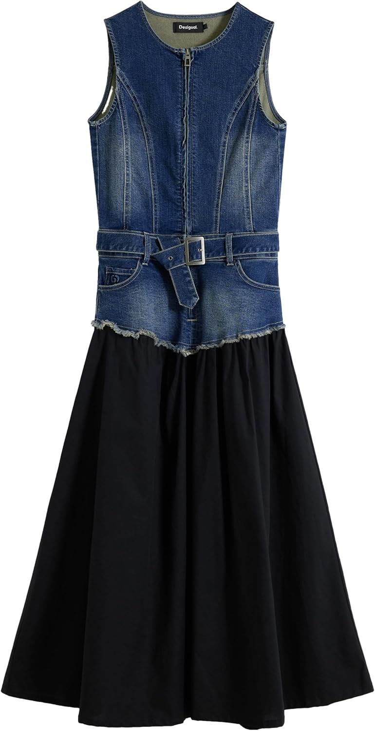 Desigual Women's Woman Denim Dress Sleeveless