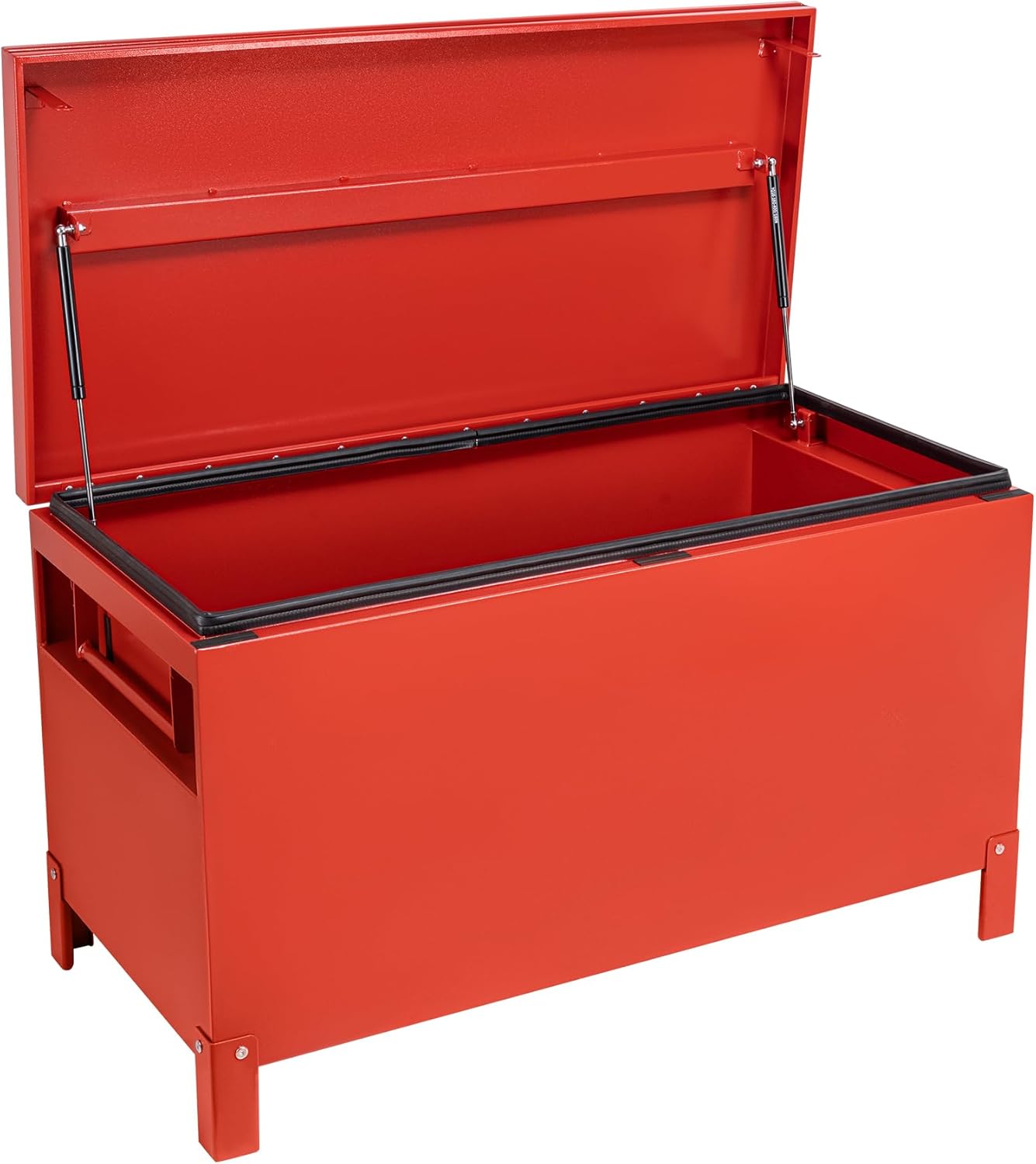 Garvee Steel Truck Bed Toolboxes 36'' Jobsite Storge Box Heavy Duty Steel Jobsite Tool Chest XXL Large Deck Truck Bed Box (36 Inch/Red)
