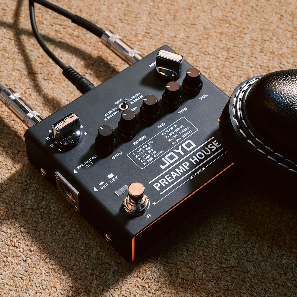 JOYO Cabinet Simulator Pedal R-15 Bundle with Mono 6.35mm Guitar Pedal Amplifier Instrument Cable 15 Feet CM-12