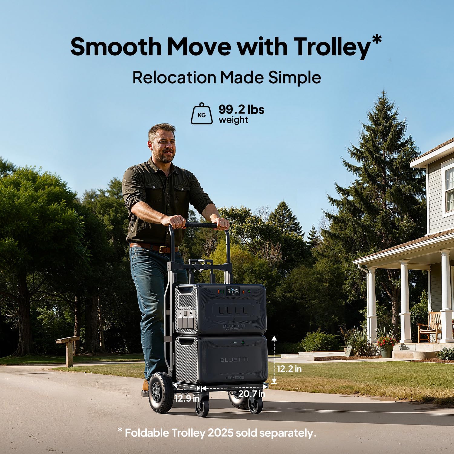 BLUETTI B500K Expansion Battery for AC200L AC300 AC500 AC200MAX Portable Power Station, 5120Wh LiFePO4 Battery Pack, Solar Generator for Home, Emergency, Off-Grid (Expansion Cable P090A Included)