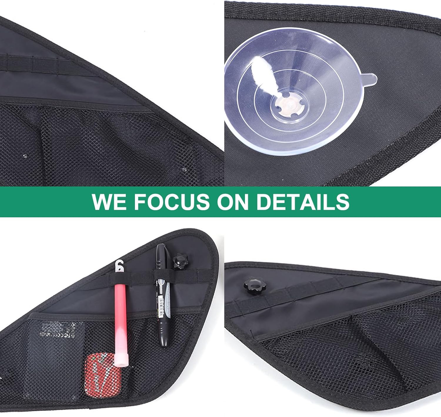 Aunginsy 2PCS Rear Trunk Side Window Storage Bags Compatible with Kia Sorento 2015-2022, Car Trunk Organizer Back Window Storage Box Pockets Oxford Cloth Space Expansion Interior Accessories