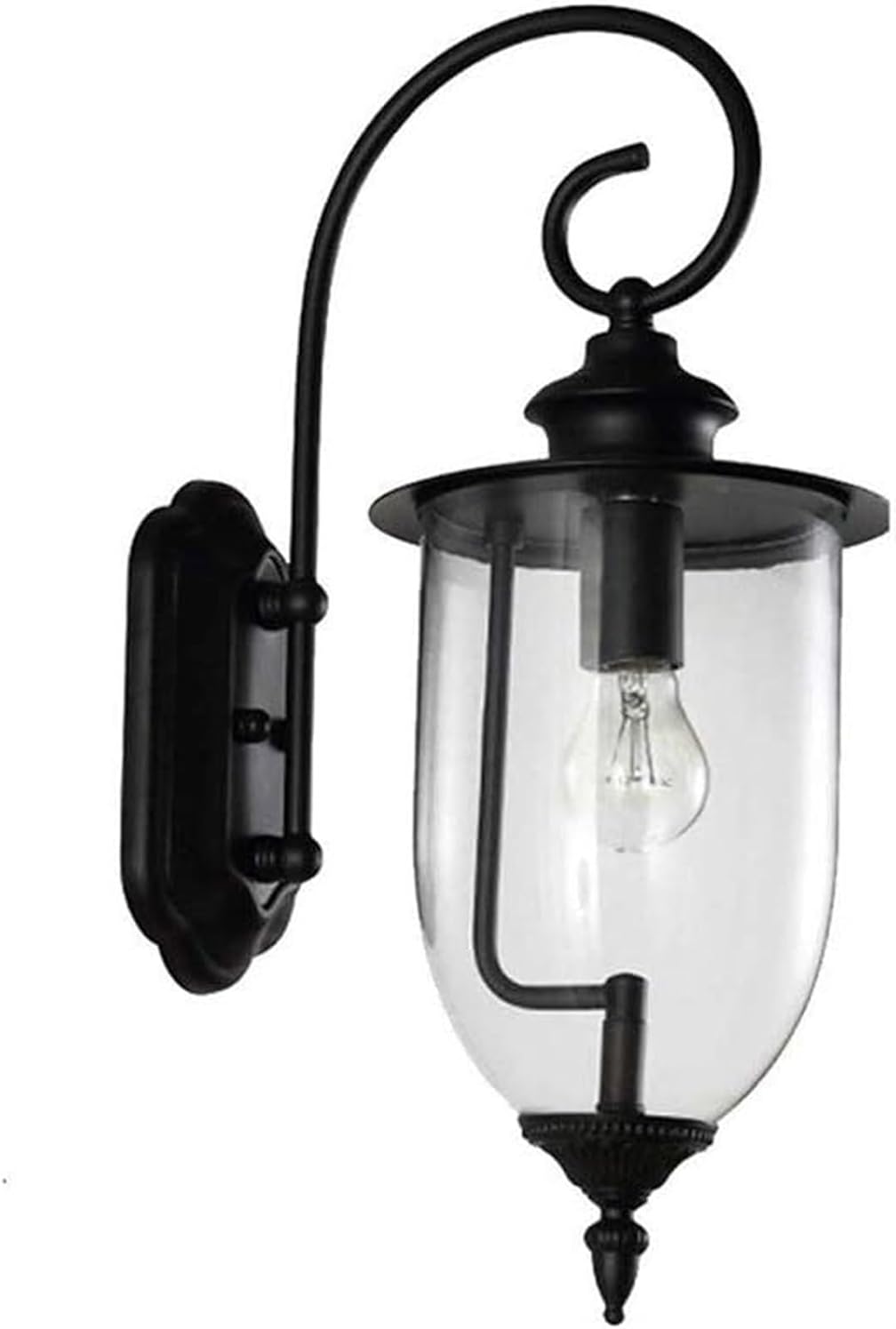 Outdoor Lighting Wall Lamps & Sconces American Creative Simple Outdoor Glass Waterproof Wall Lamp, Corridor Aisle Garden Courtyard Terrace Personalized Decorative Lighting (E27)