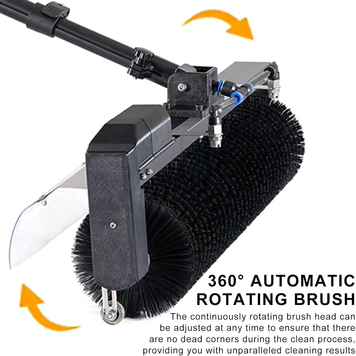 Roof Solar PV Panel Washing Brush 7.5 m (24.6 ft)- 60 cm Cleaning Width,for Cleaning Stubborn Bird Droppings,Oil Stains,Dust