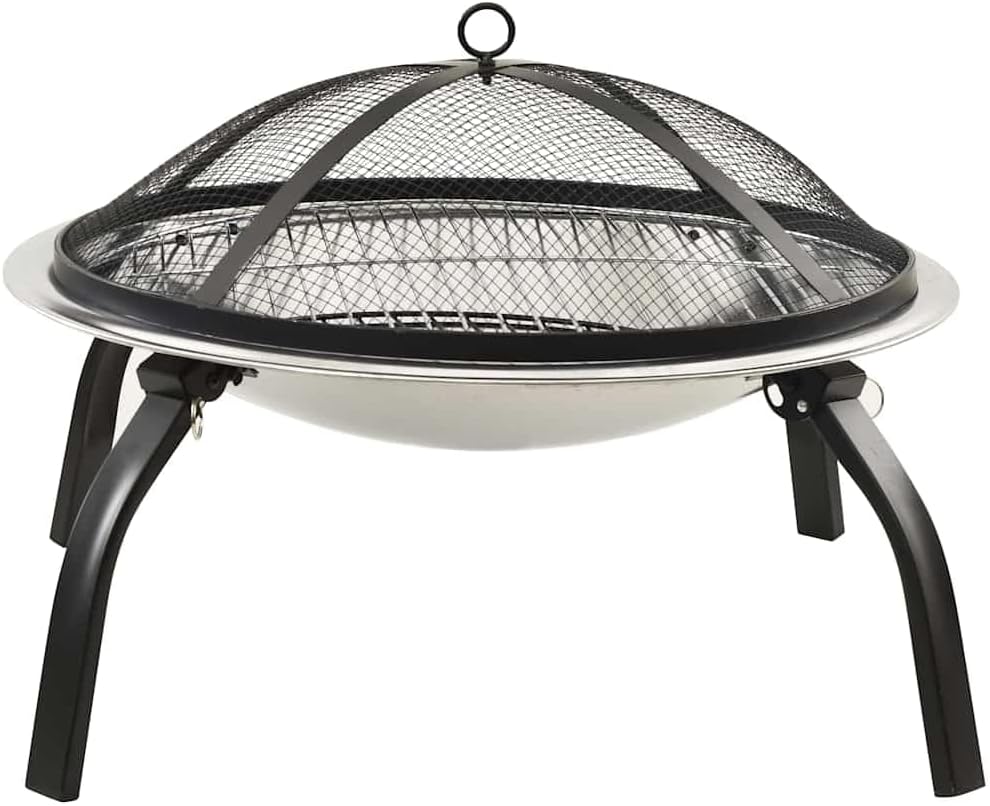 SKM 2-in-1 Fire Pit and BBQ with Poker 22