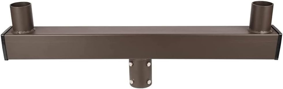 Bullhorn with 2 Tenons, Round Base Bullhorn Tenon Adapter for 2 Lights, Top Mount Bracket for 2 3/8