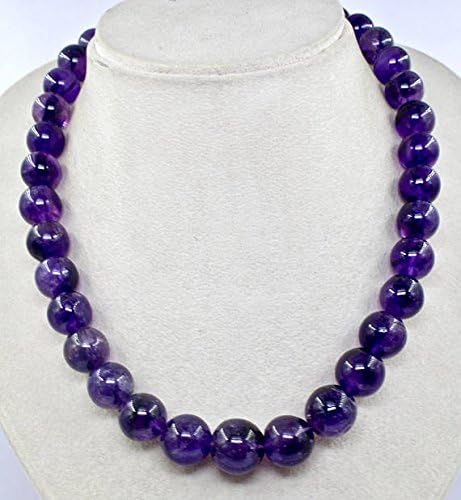 14mm-20 mm natural amethyst round beads necklace