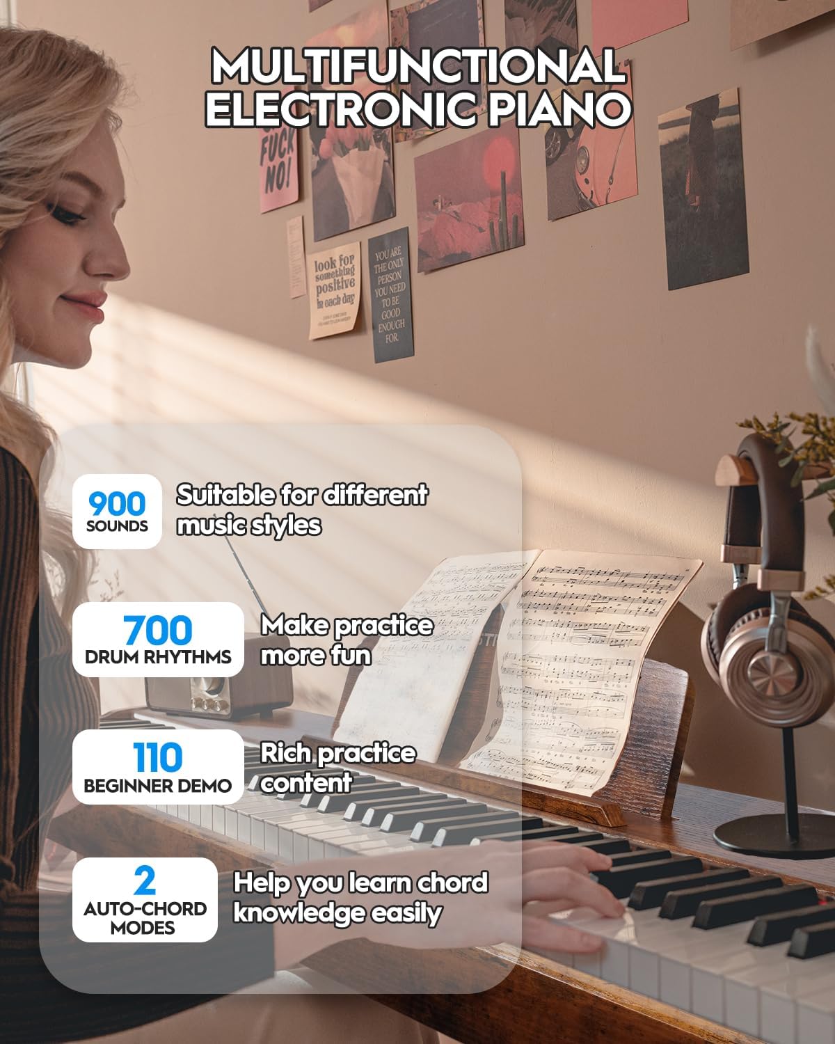 STRICH 88 Key Digital Piano & Piano Bench