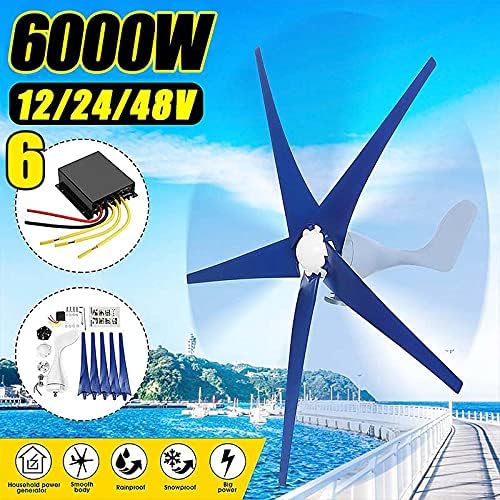 6000W 5 Blades 48V Small Wind Turbine for Home Use Low Noise High Efficiency Wind Turbine Generator