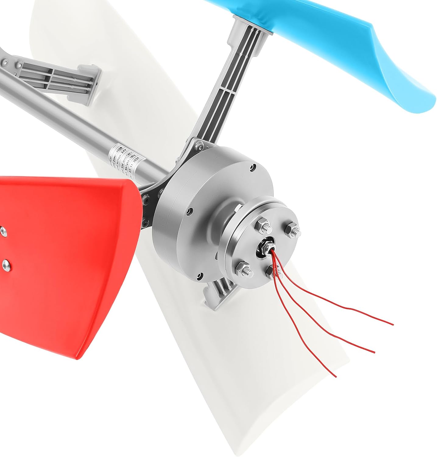 Wind Turbine Generator, 400W 24V Vertical Axis Wind Power Turbine Generator Controller, Spiral Wind Generator Kit w/3 Blades for Home, Boat, Home Windmill Kit, Low Noise