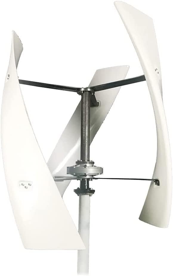 LiuSj JUnSt 10000W 12V-220V 3 Blades Vertical Wind Turbine 3 Phase Low Noise Vertical Wind Turbines Generator with Controller for Home Farm Boat (White)