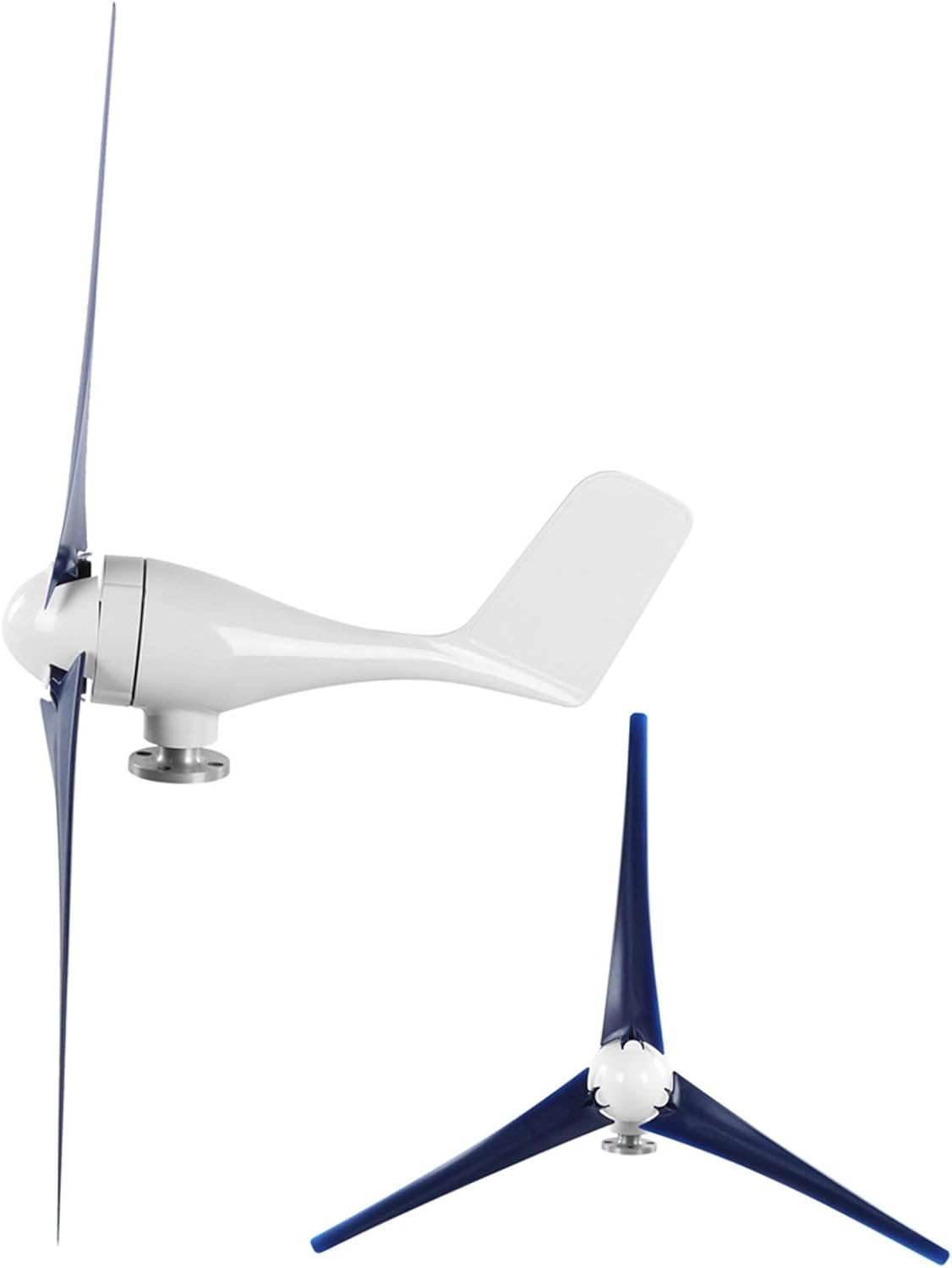 3 Blades Wind Generator, Small Wind Generator, 800W 3 Blades Wind Turbines Kit, with 3-phase AC Permanent Magnet Synchronous, Electricitygenerator (Blue)