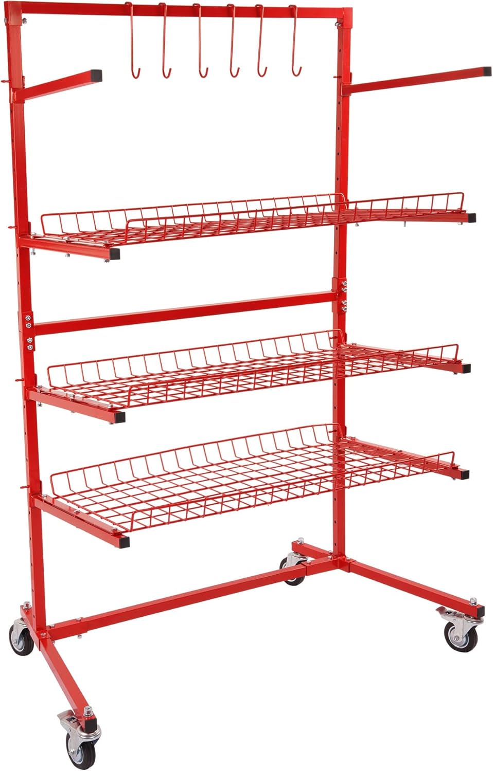 Auto Parts Storage Rack 3 Shelf Storage Rack Parts Management Carts Shelves for Tools Storage