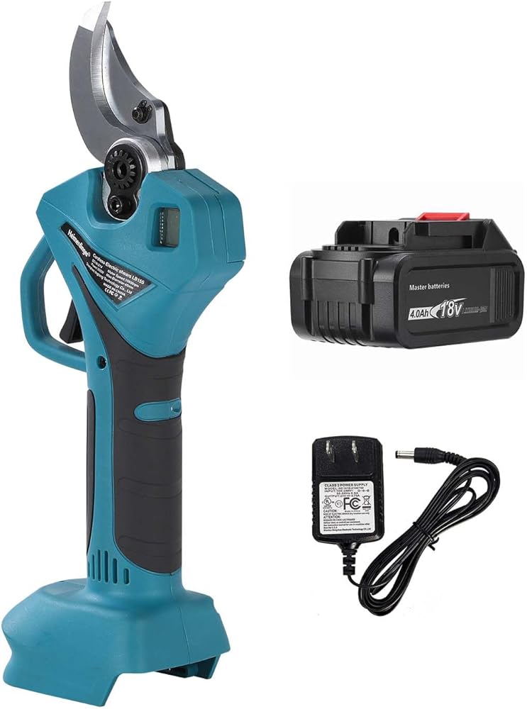 40MM Electric Pruning Shears with 4000mAh Battery, 19800RPM Brushless Motor, 0.5s Fast Cutting, 2 Adjustable Modes