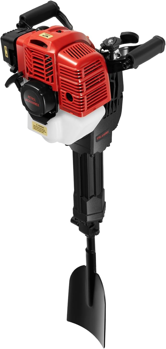 2-Stroke 52CC Tree Digging Machine, Handheld Gasoline Excavator Gas-Powered Tree Spade &Trencher Digger Machine Garden Shovel w/Oil Tank for Garden Farm Lawn Digging, Planting, Trenching