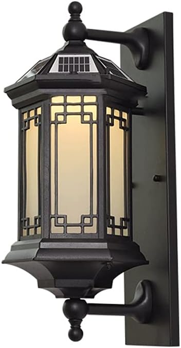 Matt Black Outdoor Wall Lamps,Outdoor Wall Lighting Fixtures with 10W Warm Light LED Bulb,Used for Waterproof and Rust Prevention Balcony Corridor Aisle and Courtyard External Wall Light