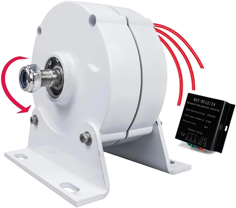 3 Phase Gearlessermanent Magnet Generator 10000W 12V 24V 48V DIY AC Alternator for Wind Water Turbine for Home Use(with Controller)