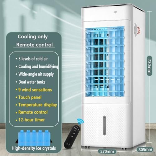 Portable Air Conditioner 7LTank Evaporative Air Cooler 4 in 1 Mobile Heater Cooling Fan Humidifier with 12H Timer 3 Speeds 120° Oscillating Air Coolers for Home Room Office No Hose Needed