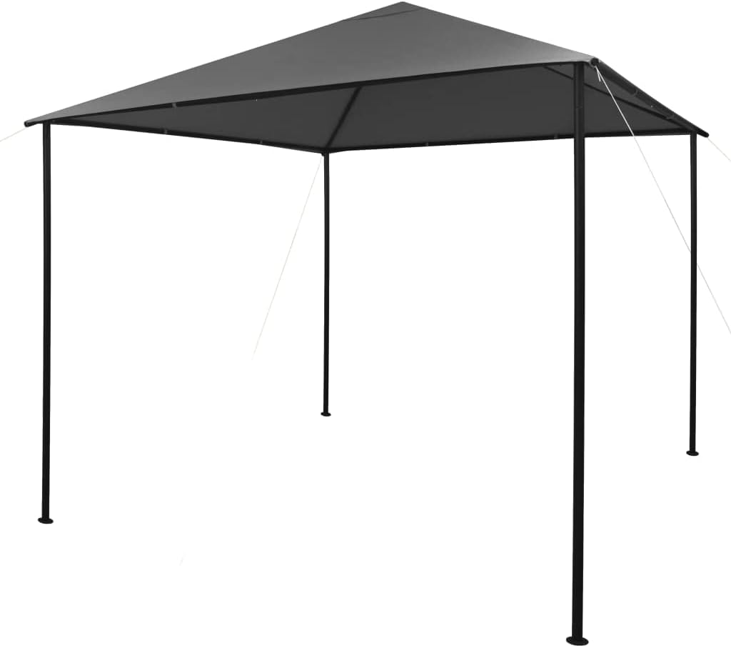Gazebo 9.8'x9.8' Anthracite Fabric and Steel 0.6 oz/ft,Gazebo Outdoor Shelter Water Resistant & UVProof for Family Gatherings, Picnics, and Camping Outdoor Structures, Outdoor Canopies, Gazebos