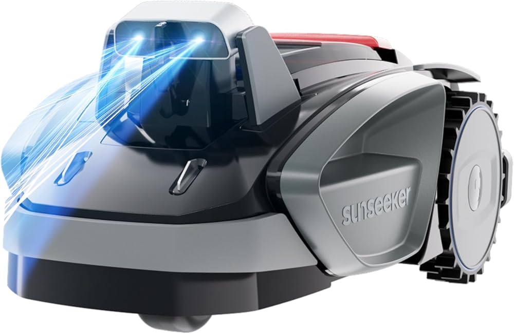 Sunseeker V3 Wireless Robot Lawn Mower 0.15 Acre/ 6,400 Sq. Ft, One-Click Mowing Automatic Lawn Mower, Vision AI Smart Obstacle Avoidance, 42% Slopes, Low Noise, Multi-Zone Navigation, App Control