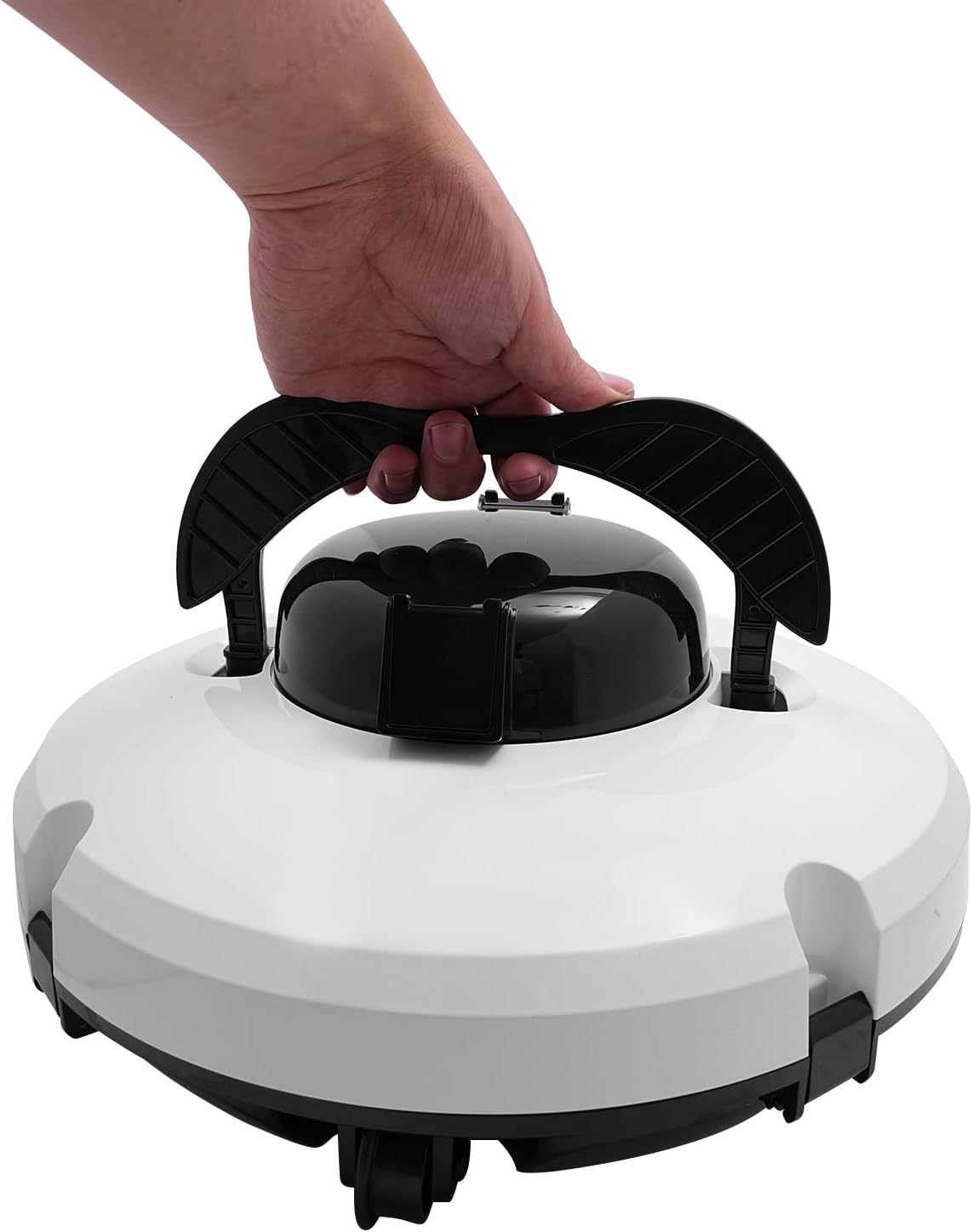 Robotic Pool Cleaners for Inground Pools, Cordless Robotic Pool Cleaner with Dual Exits, Automatic Swimming Rechargeable Pool Vacuum Cleaner Above Ground Pool Cleaner Speed Up to 55.77Ft/Min