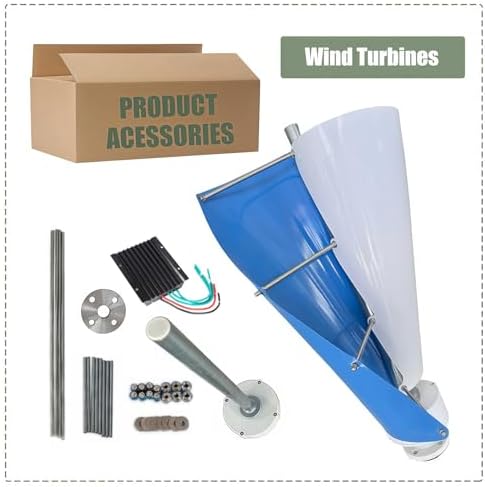 Vertical Wind Turbine 12000W, Magnetic Levitation Generator Kit with Controller for Marine & Home, Efficient Wind Power Solution for Boats, 48V Energy Harnessing