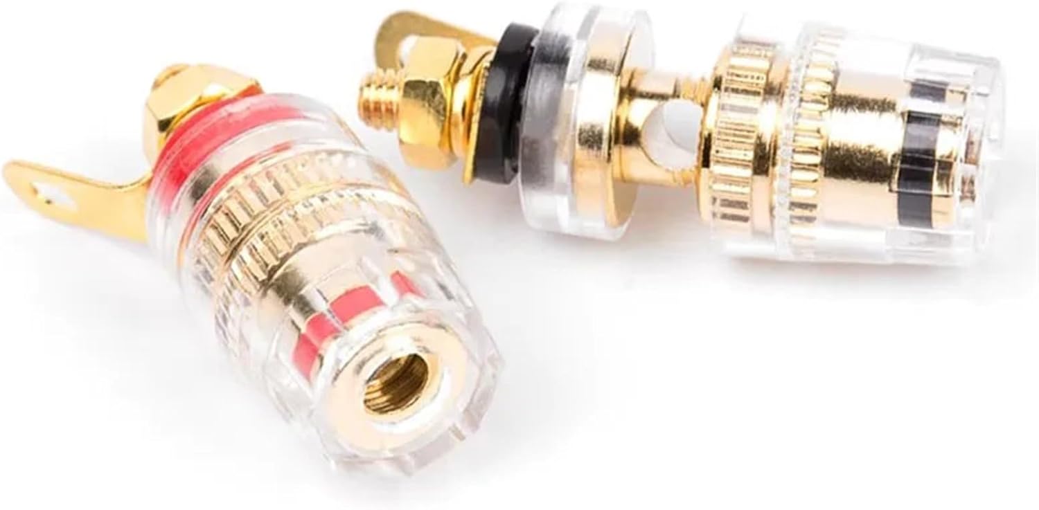 10PCS Banana Socket 4mm Wire Binding Post Copper Power Amplifier Speaker Terminal Crystal Cable Adapter Jack Connector(10 Black)