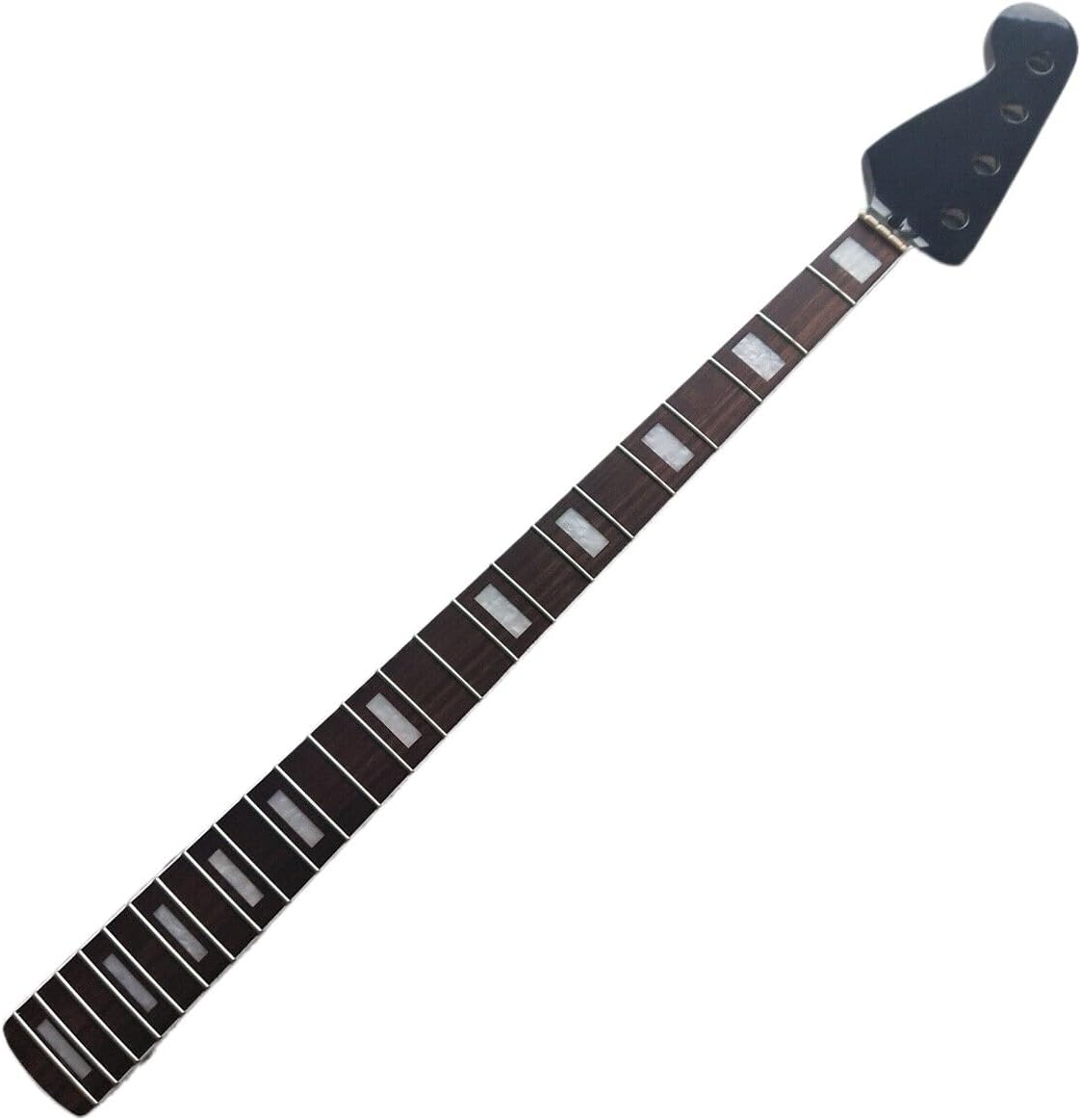 Black Reverse J Bass Guitar Neck 24Fret 34inch Maple Rosewood Block Inlay