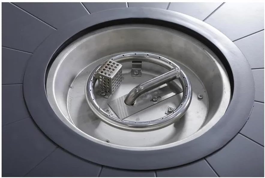 Living Source 25'' H x 32'' W Outdoor Fire Pit Table with Lid