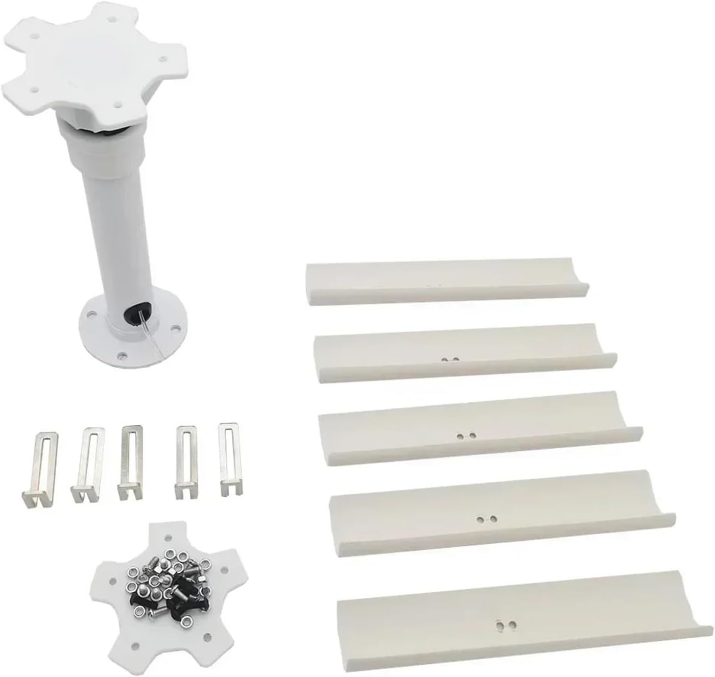 35W Vertical Axis Wind Turbine Model DIY 5 Blades Three Phase Permanent Magnet Brushless Generator Portable Low Speed Windmill for Physical Power Generation Experiment(Model 2)