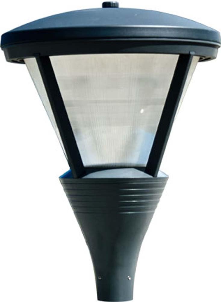 Dabmar Lighting GM580-B Large Post Top Cone Shape Fixture, 70W Hps, Black Finish