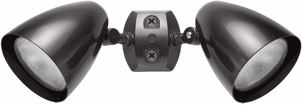 RAB Lighting HB2A HB1 Bell Shaped Dual Floodlight Kit, PAR38 Type, Aluminum, 300W Power, Bronze Color