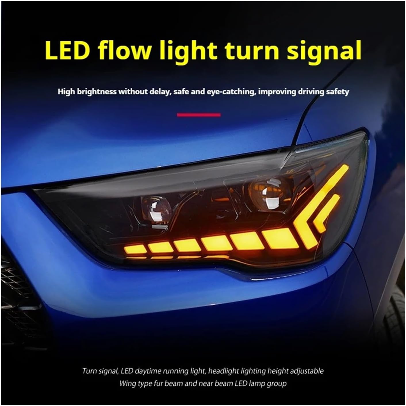 Car Lights Compatible For Great Wall POER Headlights 2019-2022 POER LED Projetor Headlamp Daytime Running Light Automotive Accessories