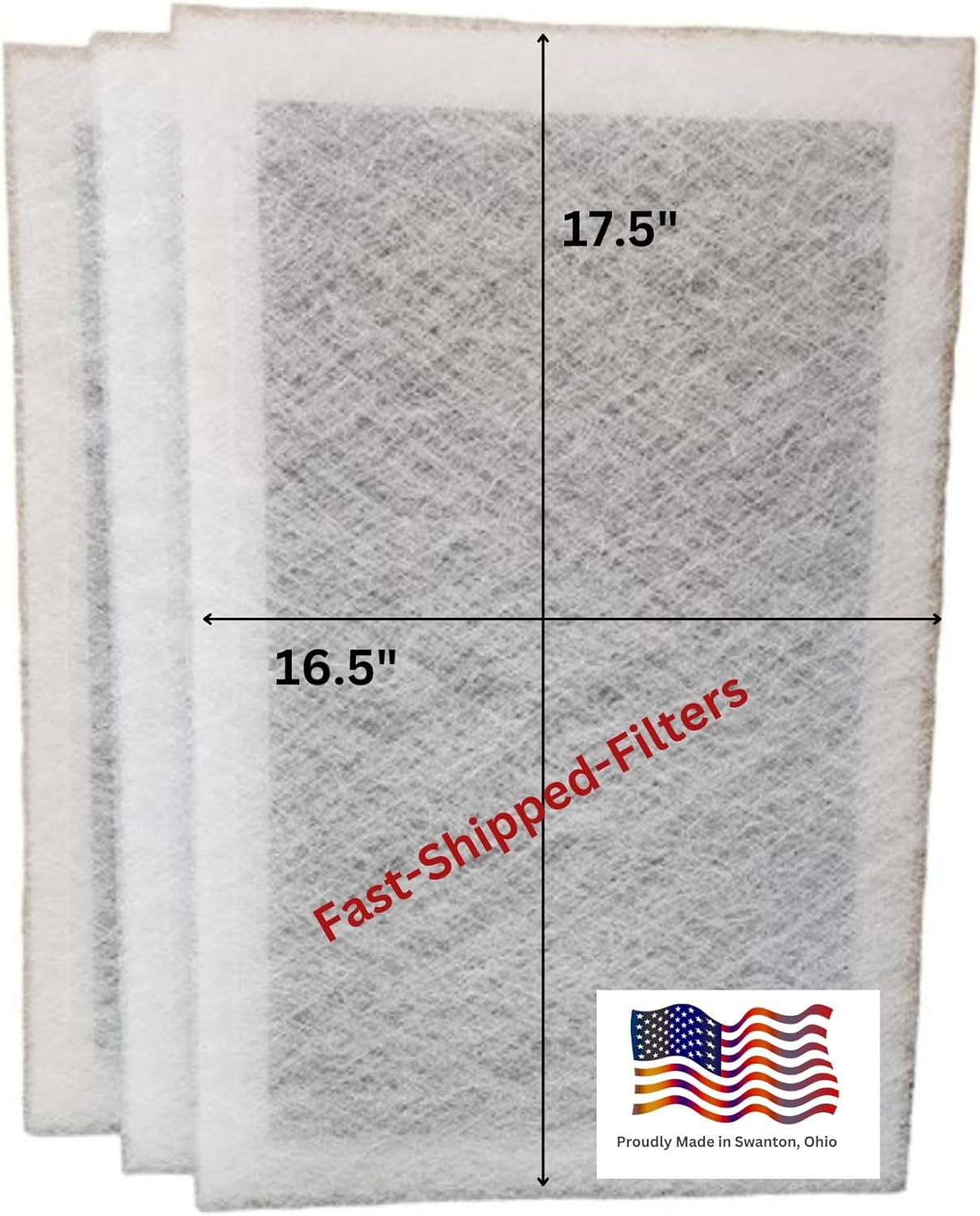 Fast-Shipped-Filters 3 Pack 18x20 Replacement Filters Designed to Fit StratosAire Air Cleaner Actaul Filter Size 16.5x17.5