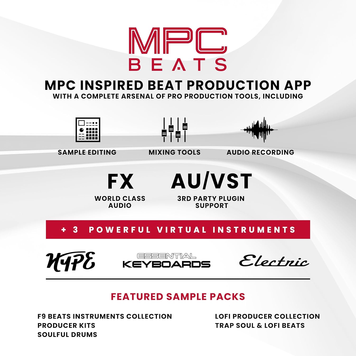 Akai Professional MPK Mini Plus - USB MIDI Keyboard Controller with 37 Mini Keys, 8 MPC Pads, Sequencer, MIDI/CV/Gate I/O and Native Instruments Sound Package, White Limited Edition