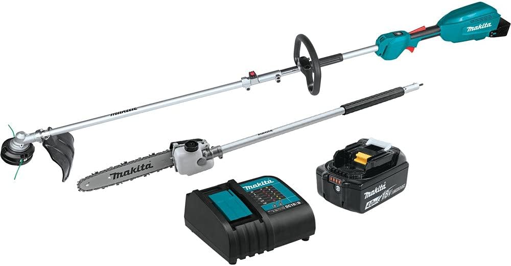 Makita XUX02SM1X4 18V LXT Lithium-Ion Brushless Cordless Couple Shaft Power Head Kit With 13