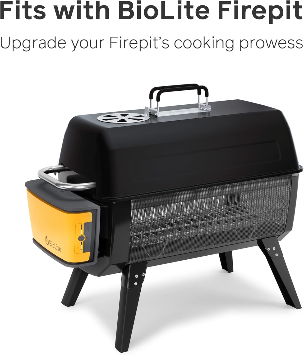 BioLite, Enamel Coated Grill Cover Lid for FirePit, Works with Charcoal and Firewood Cooking