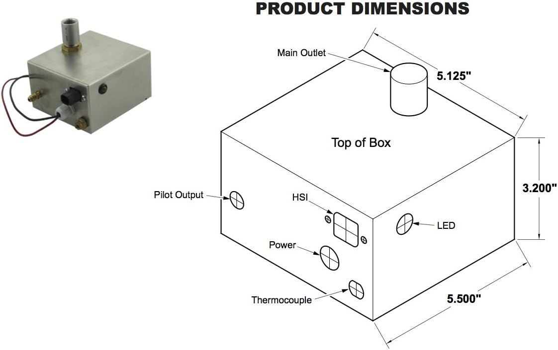 Automatic Outdoor Fire Feature Control System - Electronic Flame Control Ignition Module - Natural Gas or Propane - Automatic Igniter for Fire Pits, Fire Features, Fire Bowls/Tables (260,000 BTU)