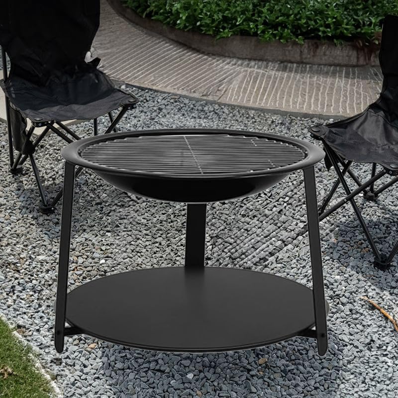 Small Grill Outdoor - Portable Charcoal Grill & FIRE Pit - Ideal for Backyard, Camping & Terrace BBQ - Easy to Assemble & Sturdy Design (Set of Five)
