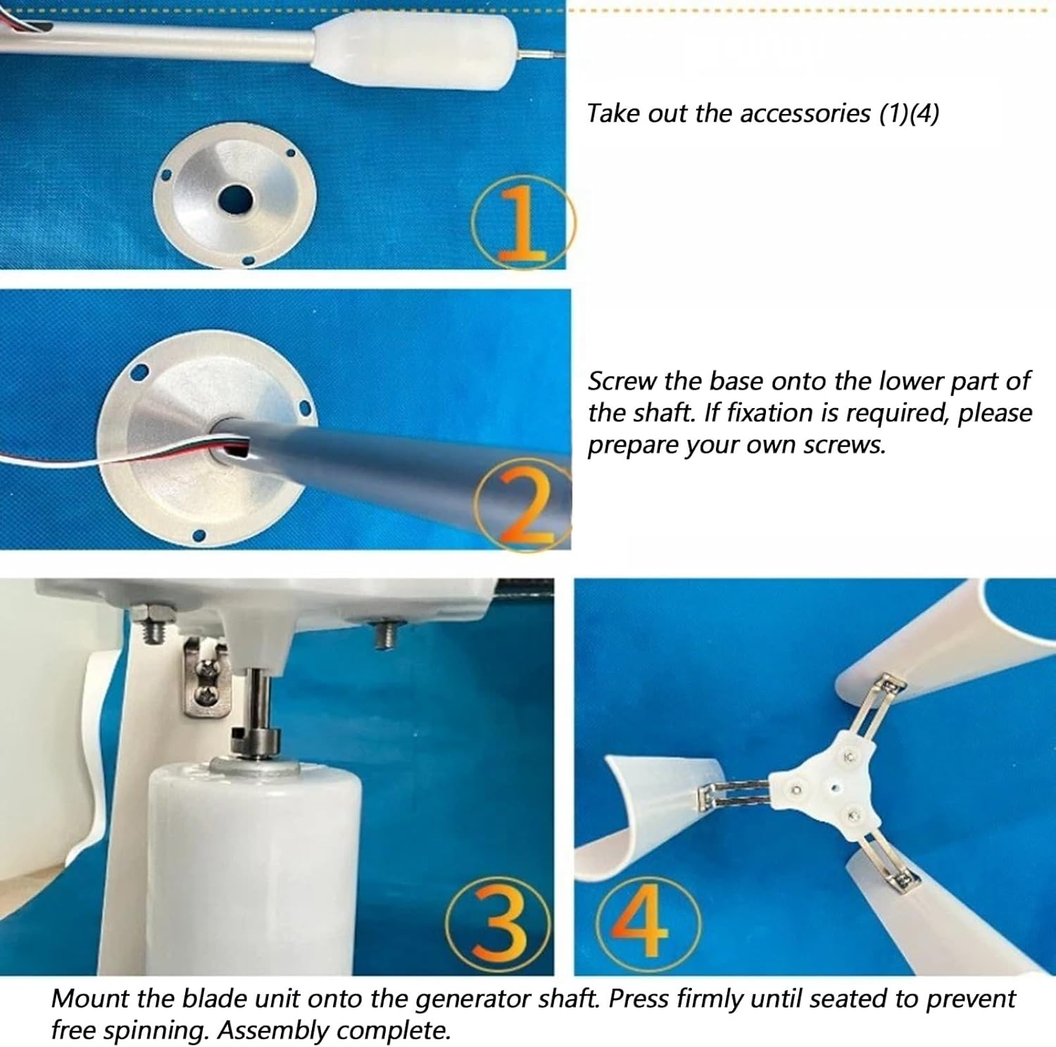 15V 3-Phase Permanent Magnet Generator, 20W Vertical Axis Wind Turbine Teach Model Aluminum Alloy + PVC For Interior Decoration, Scientific Experiment And Model Making(2PCS)