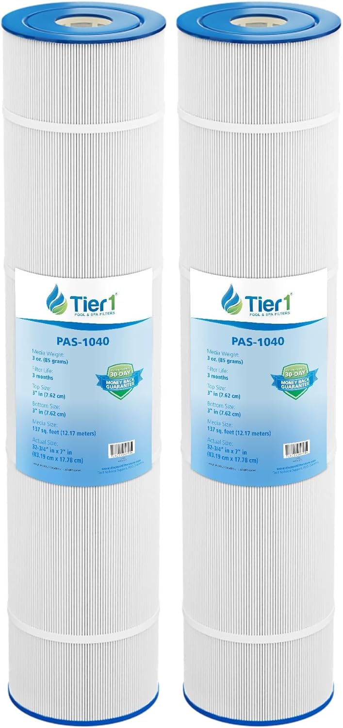 Tier1 Replacement for Hayward Pool Filter Cartridge C1380 – 2 Pack | Compatible with CX1380RE, Pleatco PA137, Unicel C-7490, Filbur FC-1297 | 32-13/16