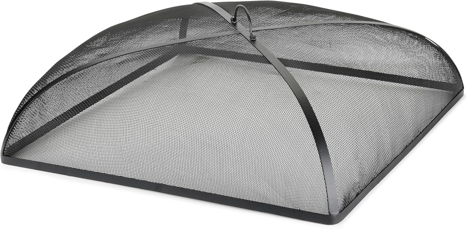 Good Directions 782 Heavy Duty Fire Pit Spark Screen Square Cover with Mesh, Handle and Lifter, 30