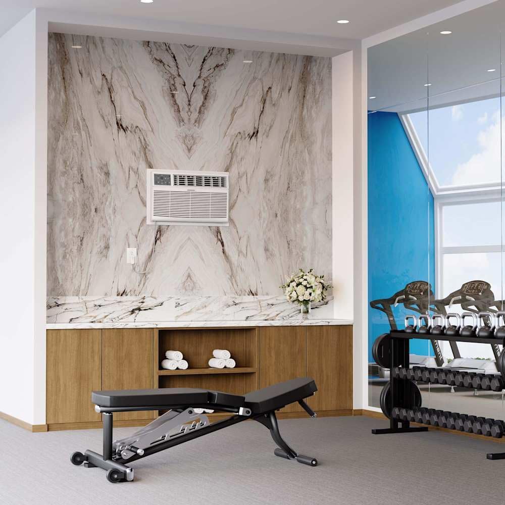 DRTHC102XNA1 10,000 BTU 208 / 230V Through the Wall Air Conditioner with 10600 BTU Supplemental Heating and Remote Control - White