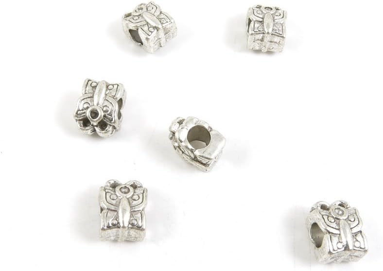 370 Pieces Antique Silver Tone Jewelry Making Charms Findings Fashion Wholesale Supplies Pendant Lots Bulk Supply W4QD0R Butterfly Loose Beads