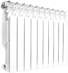 Quiet Energy Saving Hot Water Radiator, 10-Panel Wall-Mounted Aluminum Radiator Heater for Kitchen, Bathroom and Bedroom