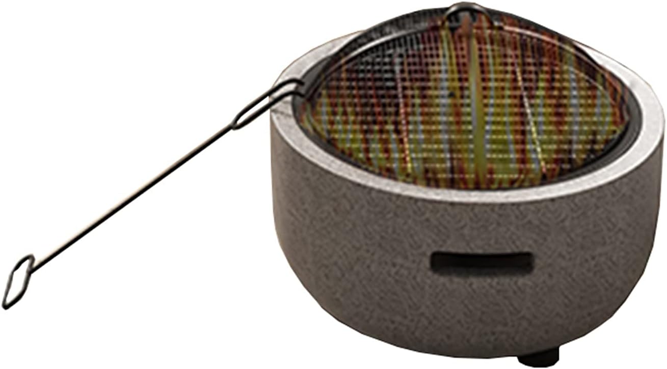 Fire Pit Outdoor fire Pit, Domestic Outdoor Charcoal Heater, Garden fire Pit with Sparkle Screen and Poker