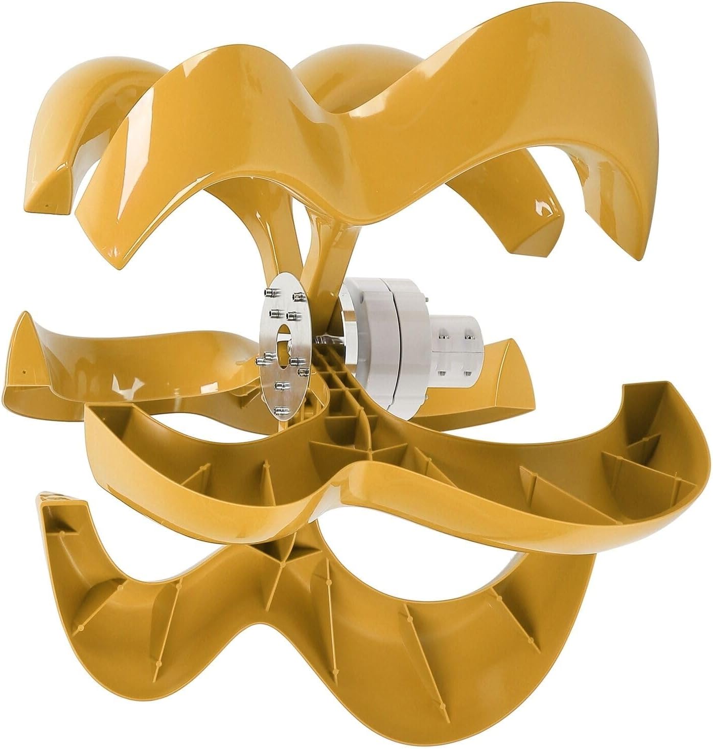 1200W DC12V/24V 5-Blade Wind Turbine Kit with Controller Vertical Axis Wind Turbine Breeze Start Wind-Solar Hybrid Street Light Home Marine Use (Color : Yellow, Size : 24V)