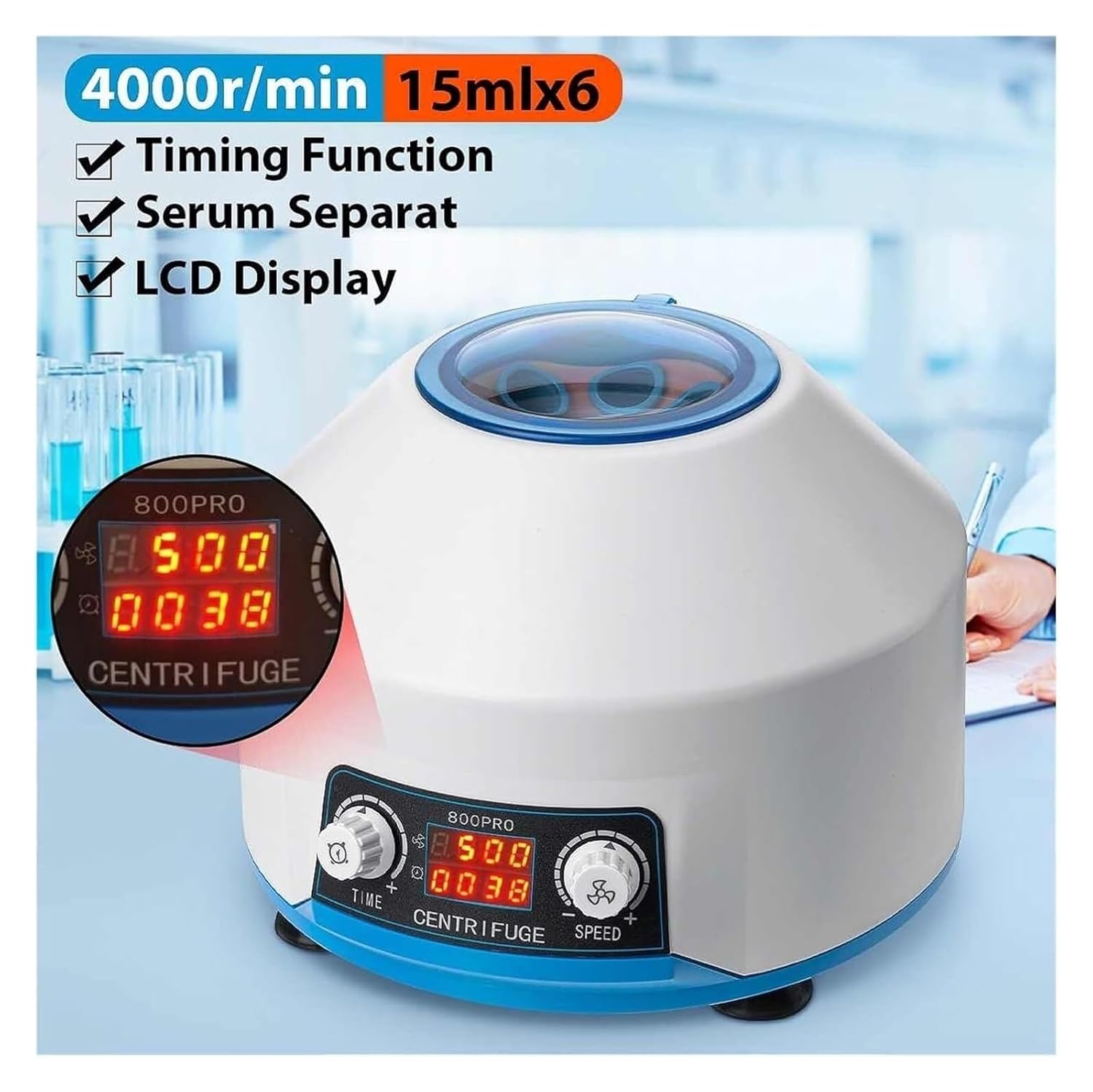 Electric Centrifuge Machine, Laboratory Medical Practice Desktop Centrifuge Machine Equipment